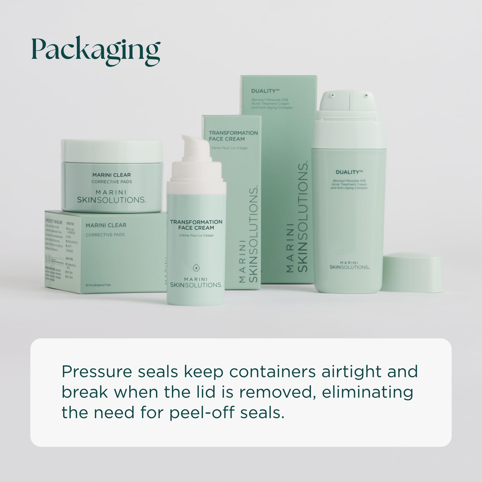 Marini SkinSolutions antioxidant daily face protectant packaging conveys cruelty-free USA-made quality.