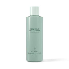 Marini SkinSolutions Bioglycolic cleanser bottle closeup highlights gentle resurfacing