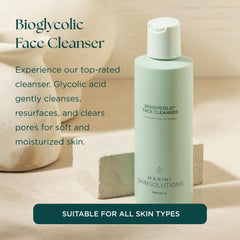 Marini SkinSolutions Bioglycolic cleanser texture closeup shows non-foaming formula