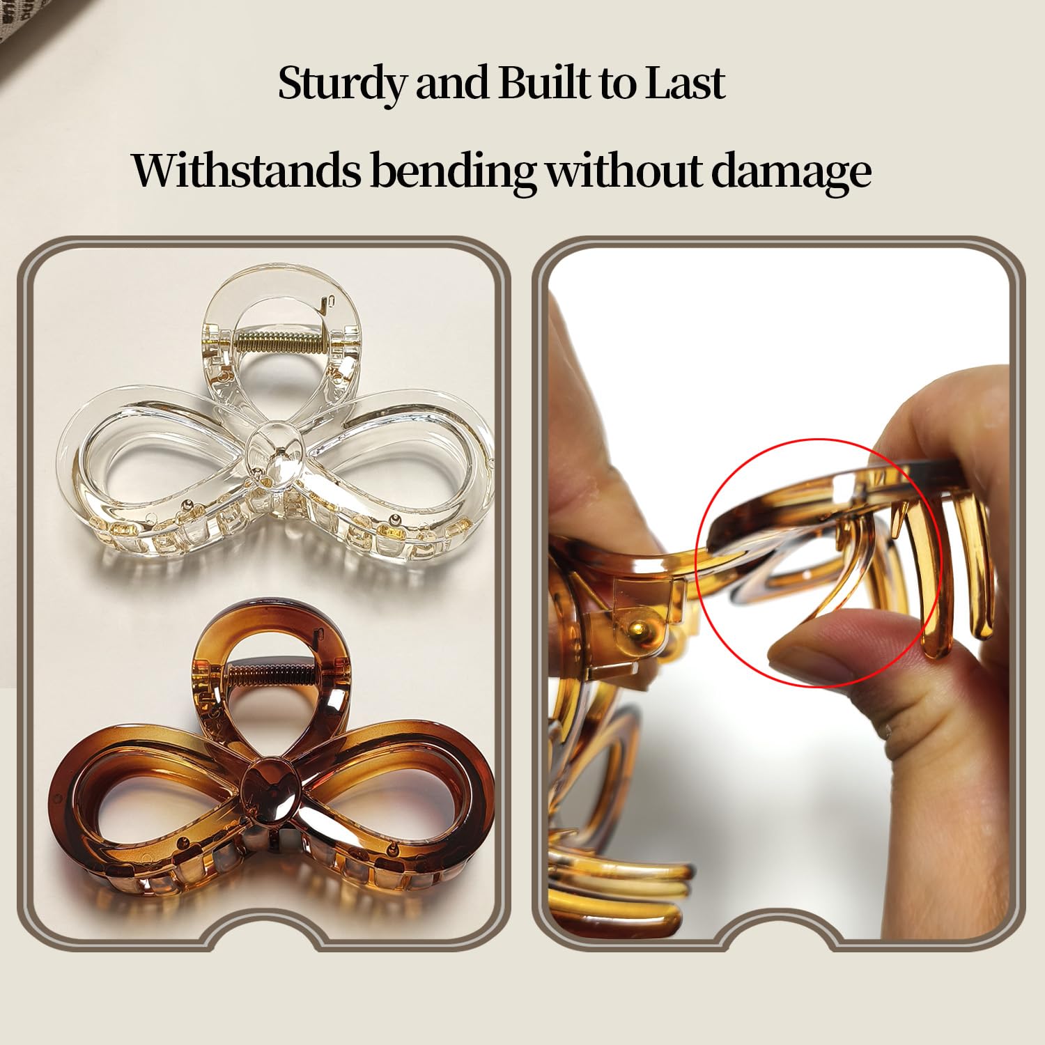 Markuii glossy hair clip in open position highlighting sleek finish