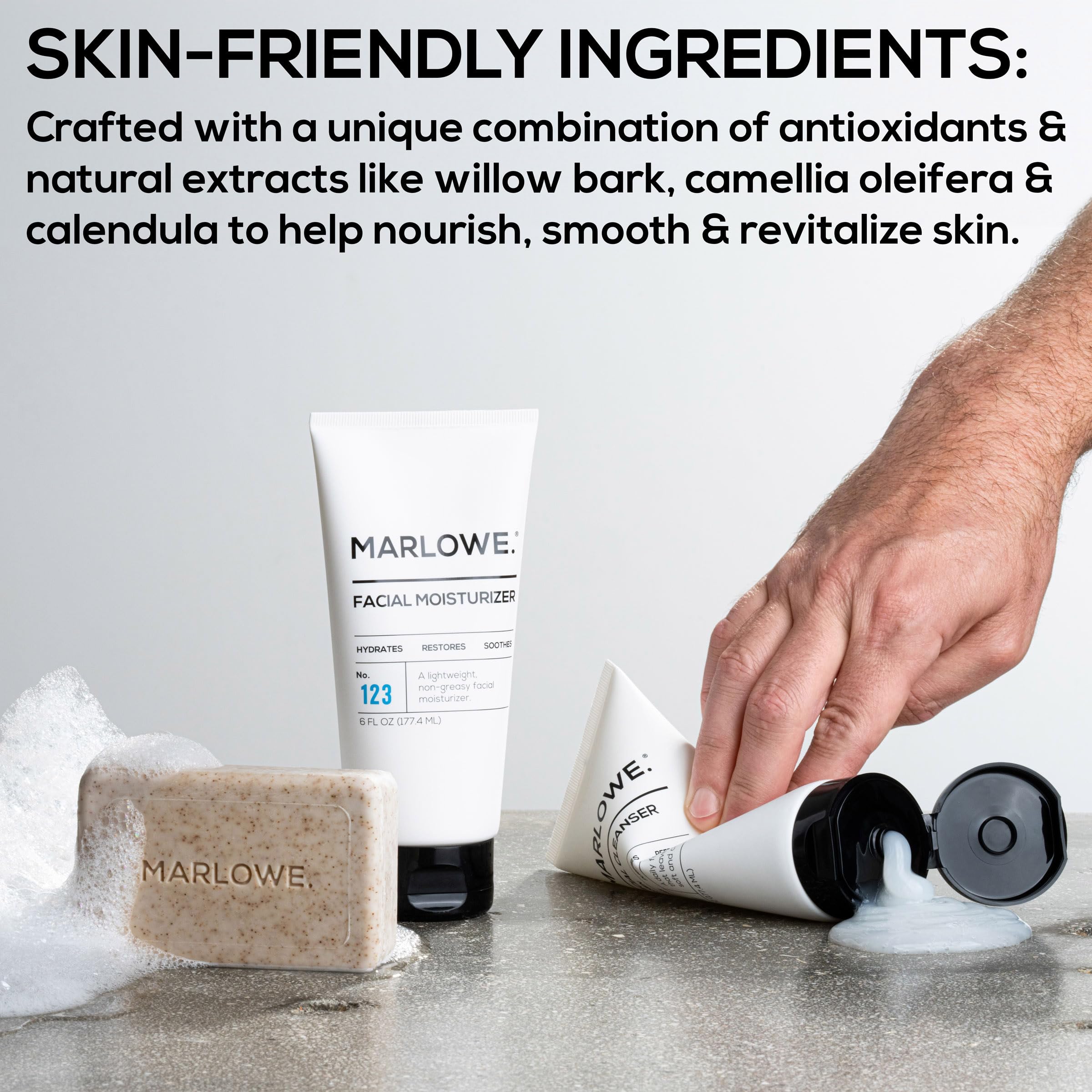 MARLOWE Original Body Scrub Bar texture closeup highlighting exfoliation