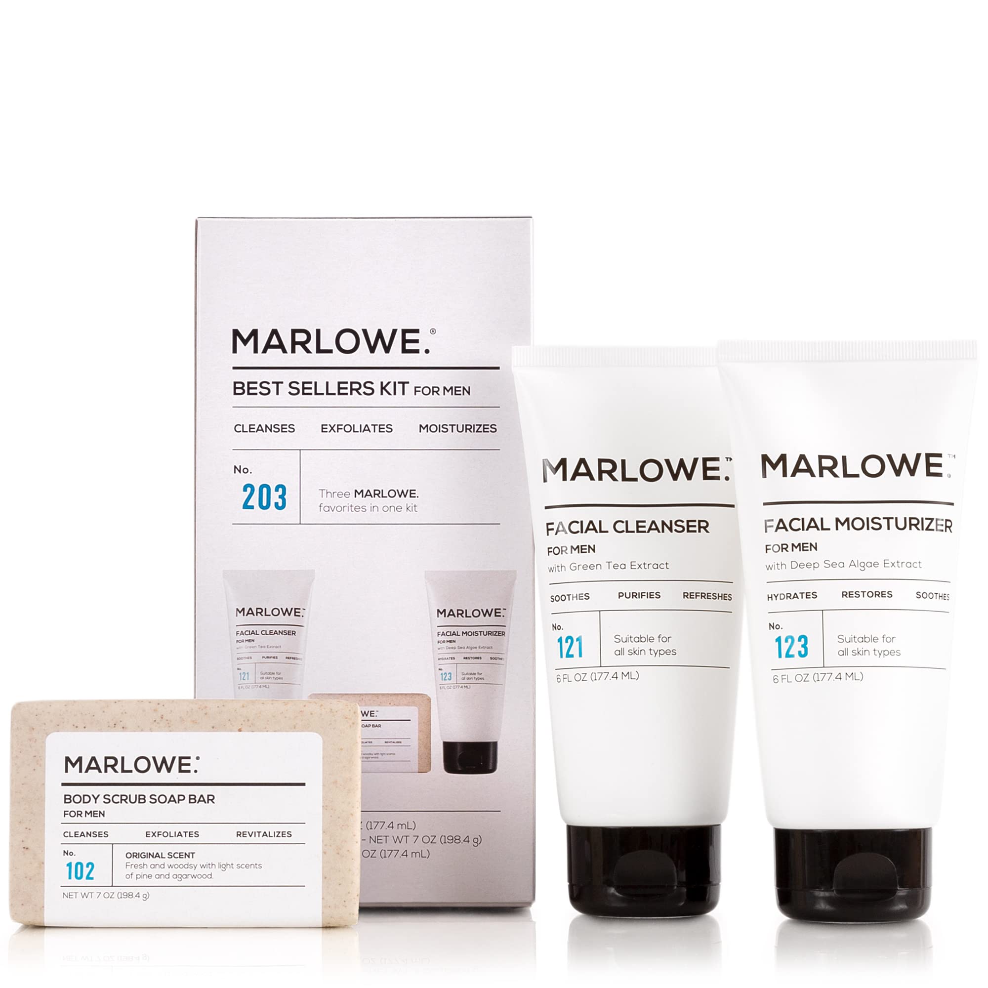MARLOWE Best Sellers Kit 203 with body scrub bar for smoother, refreshed skin