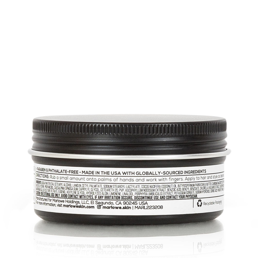 MARLOWE Hair-styling results on-man portrait highlights matte finish versatility.