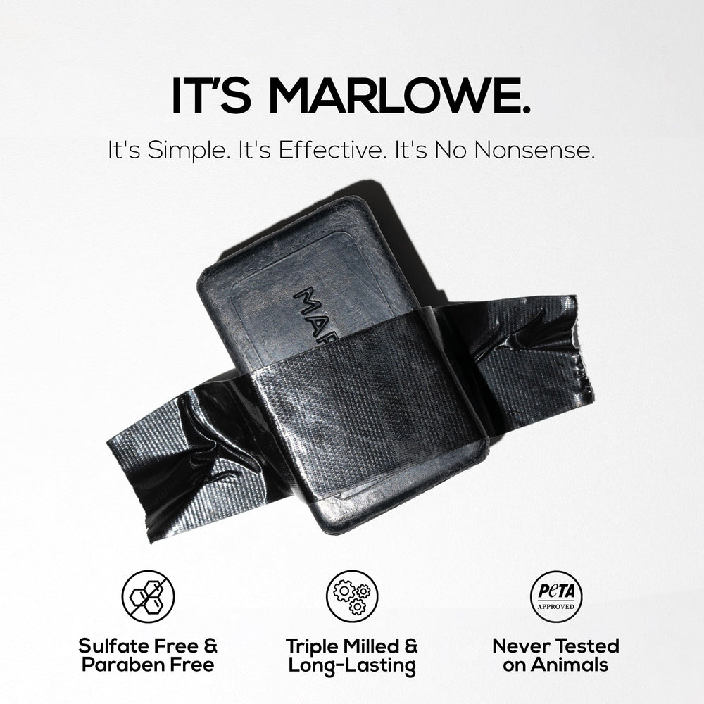 Marlowe No. 106 Charcoal Soap with shea butter and olive oil for hydration