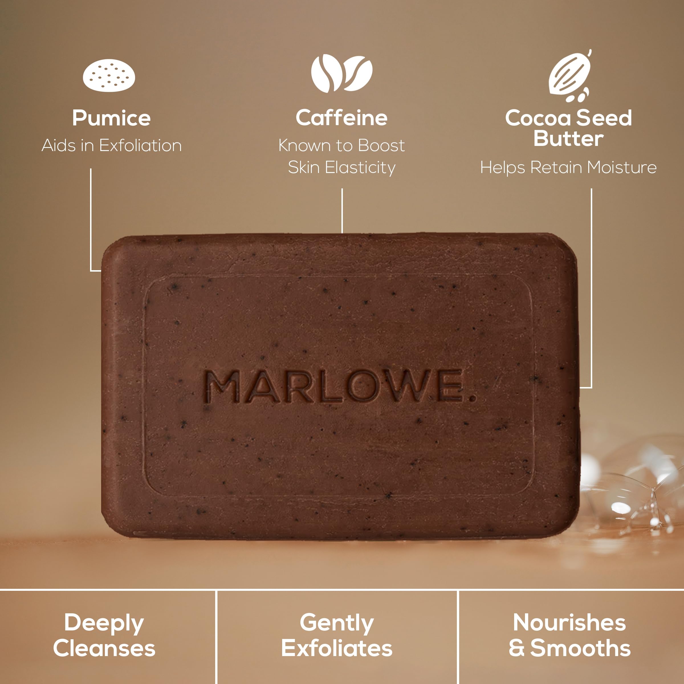 Marlowe No.109 Coffee Bar Soap made in USA with quality ingredients.