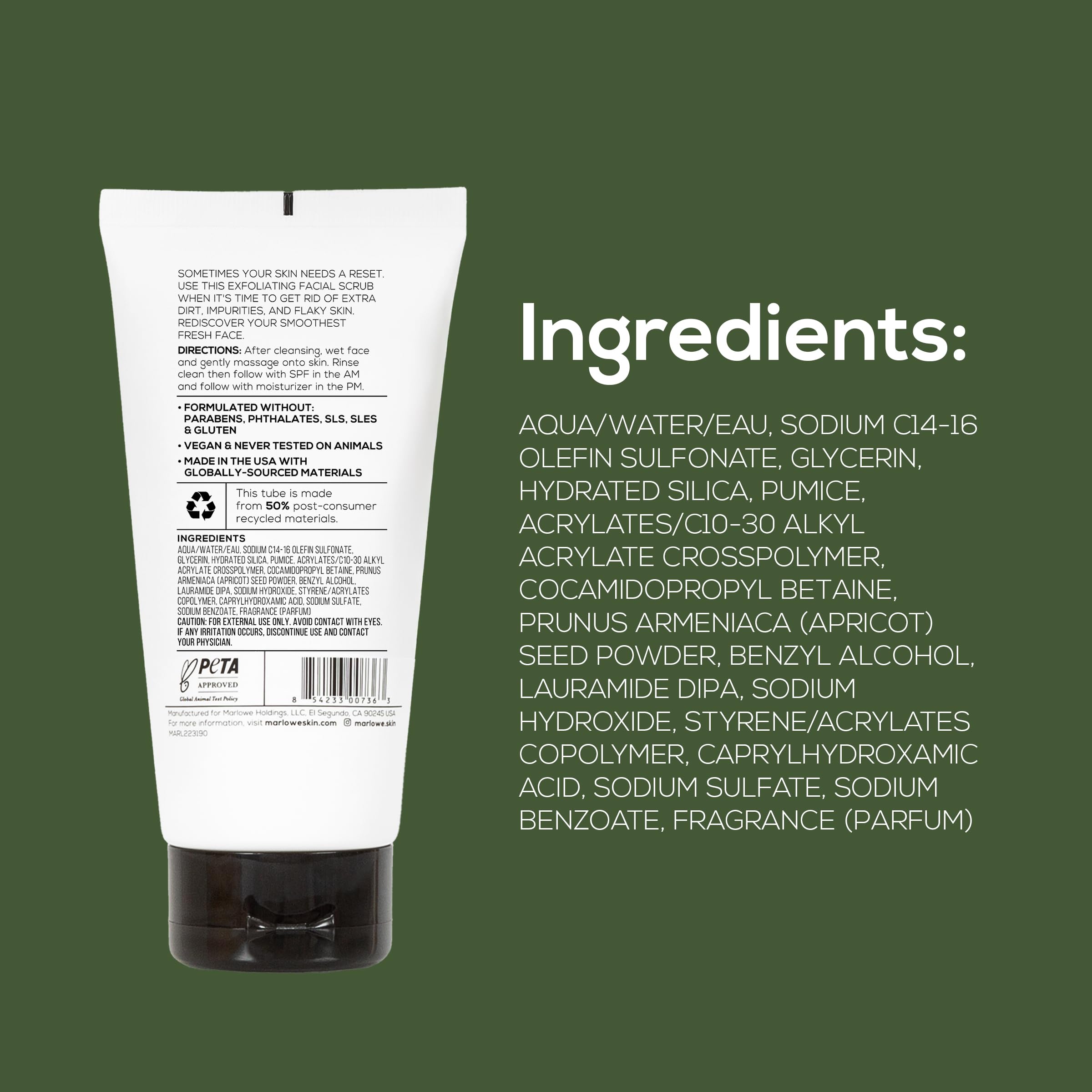 MARLOWE No. 122 rinsed-face after use reveals smoother-looking skin.