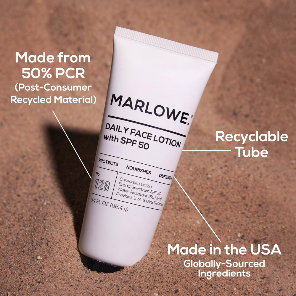 MARLOWE. No. 128 demonstrates no white cast across diverse skin tones.