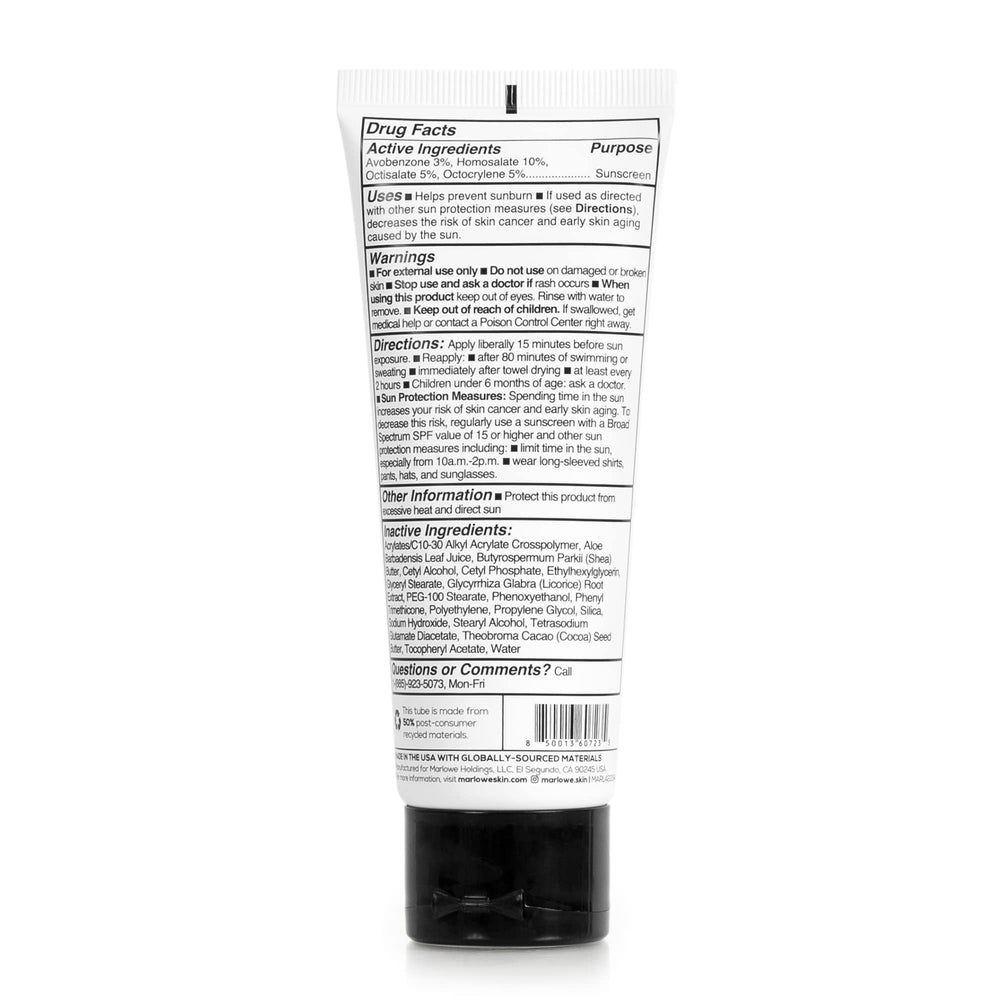 MARLOWE. No. 128 packaging hints travel-friendly size and quick rub-in application.