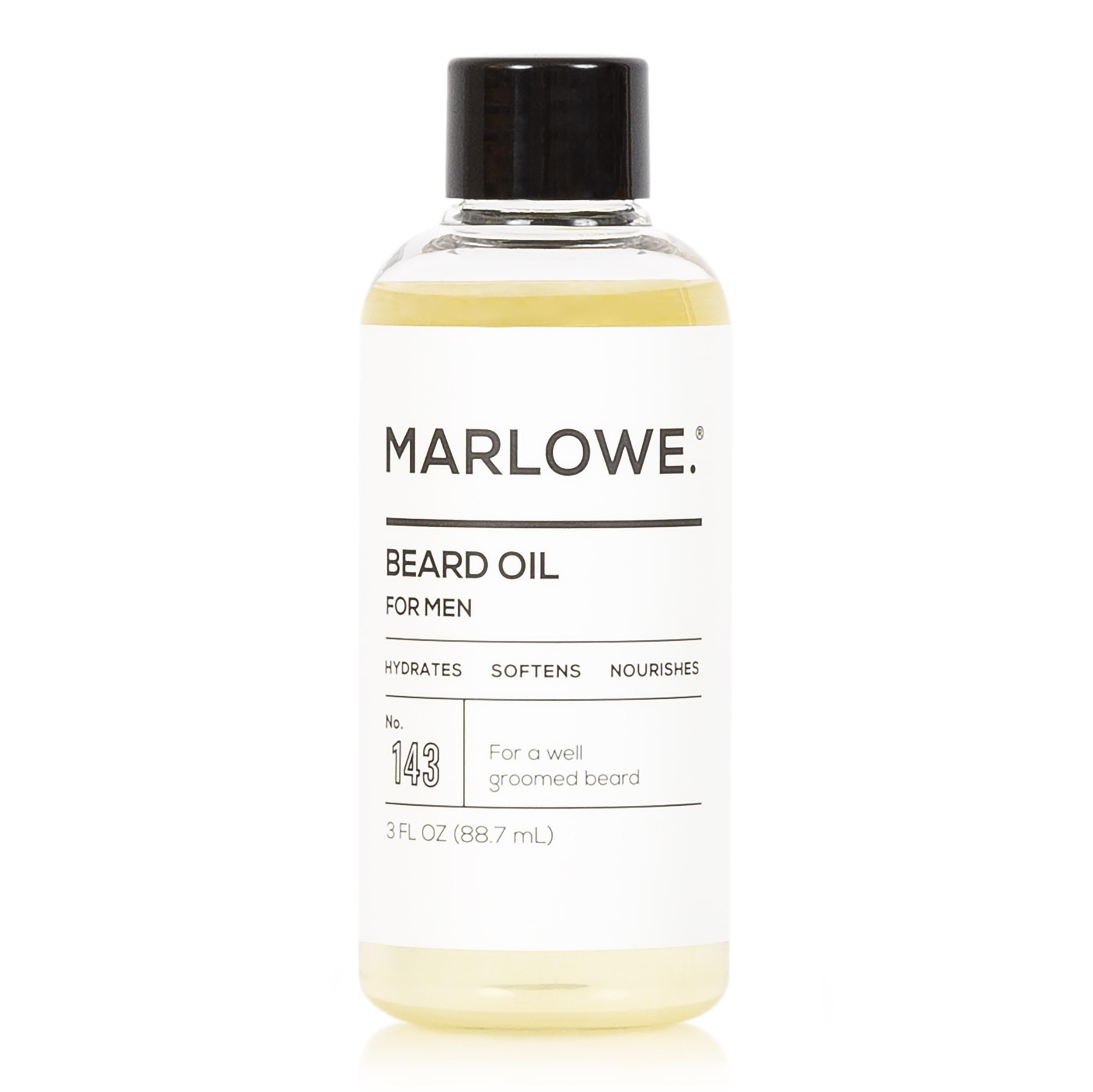 MARLOWE No 143 beard oil application aids easy conditioning for a softer, groomed beard