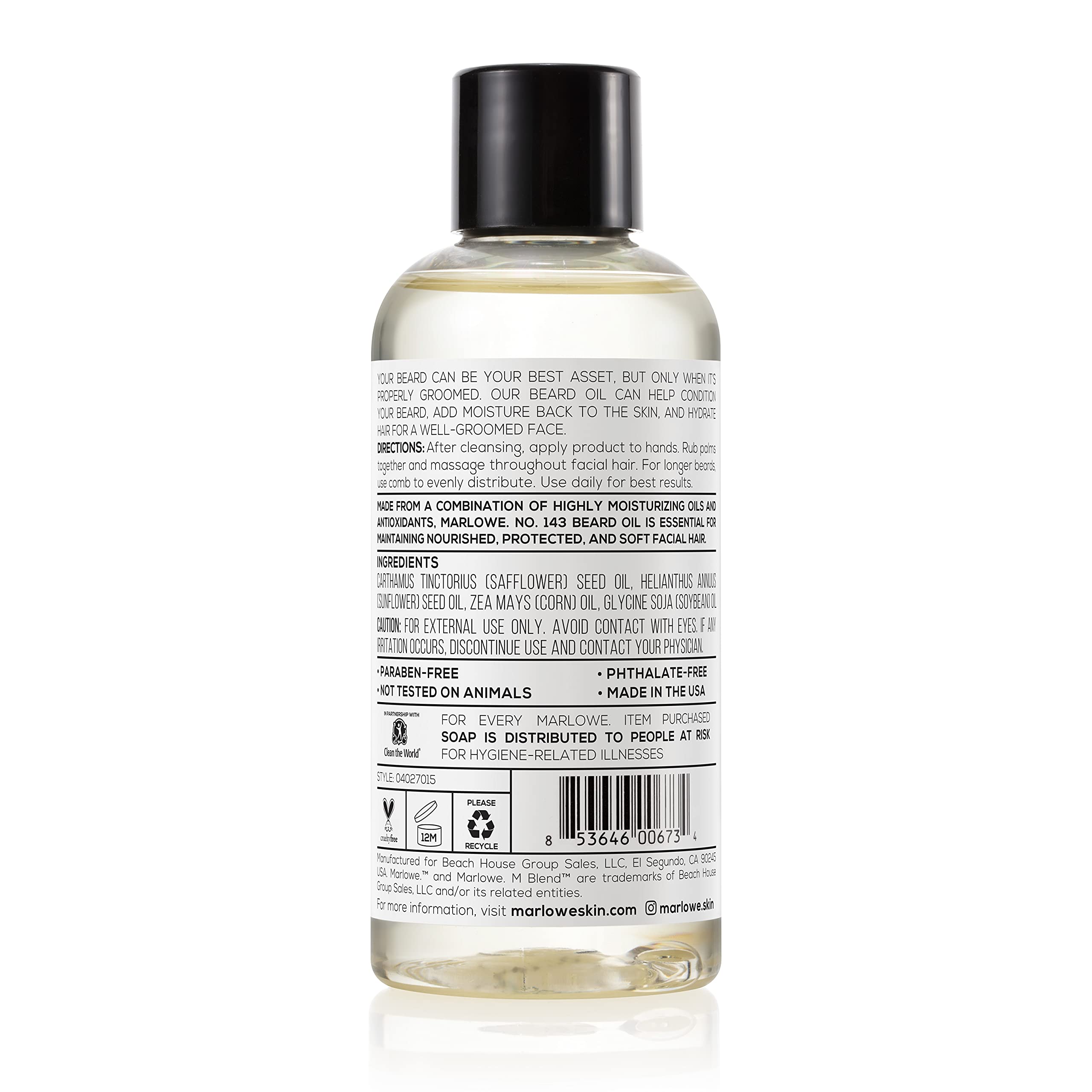 Marlowe 143 USA made packaging signals quality and responsibly sourced ingredients