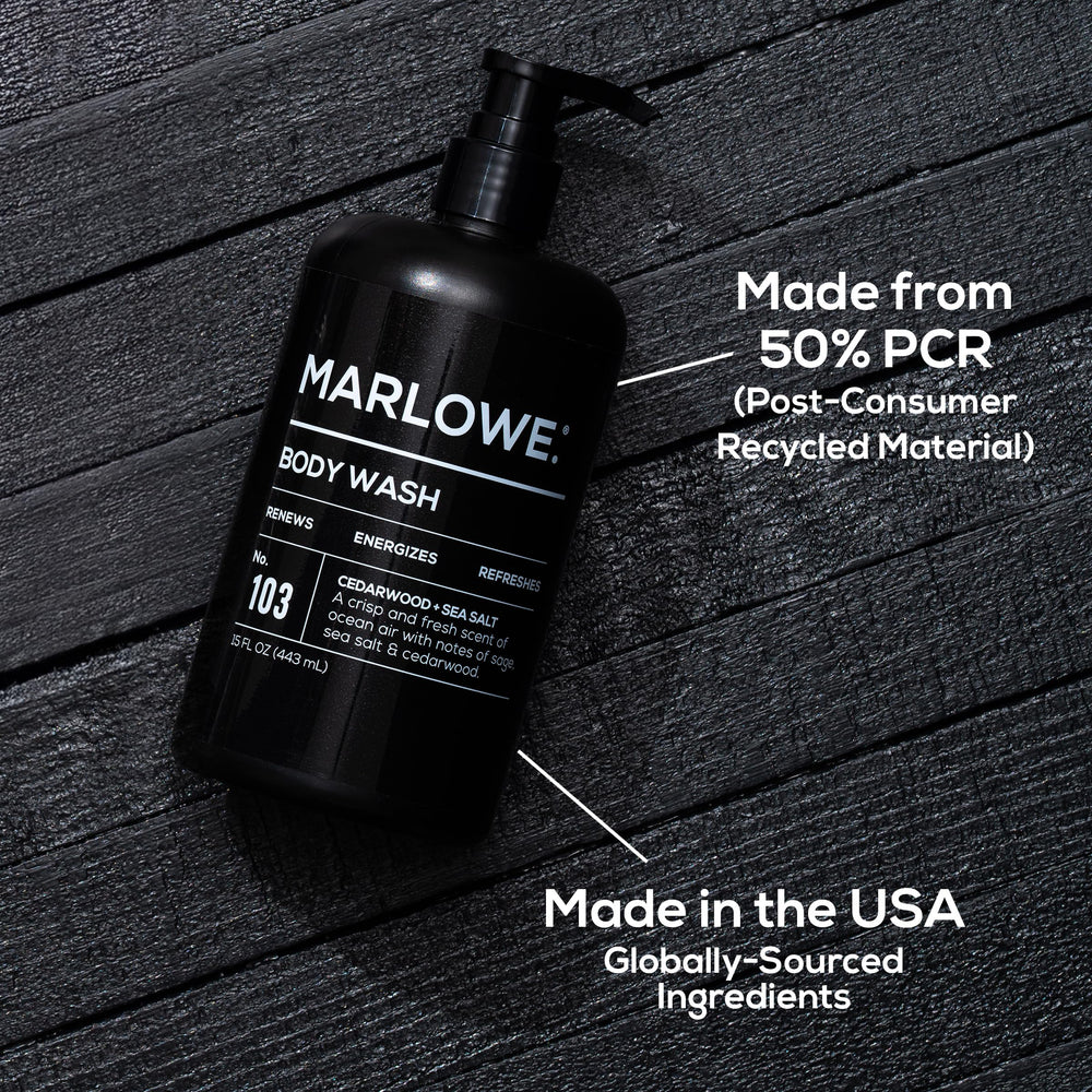 MARLOWE. No. 103 clean formula contains no parabens or SLS for a gentler wash.