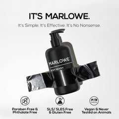 MARLOWE. No. 103 pump close-up showing rich foam for an energizing cleanse.