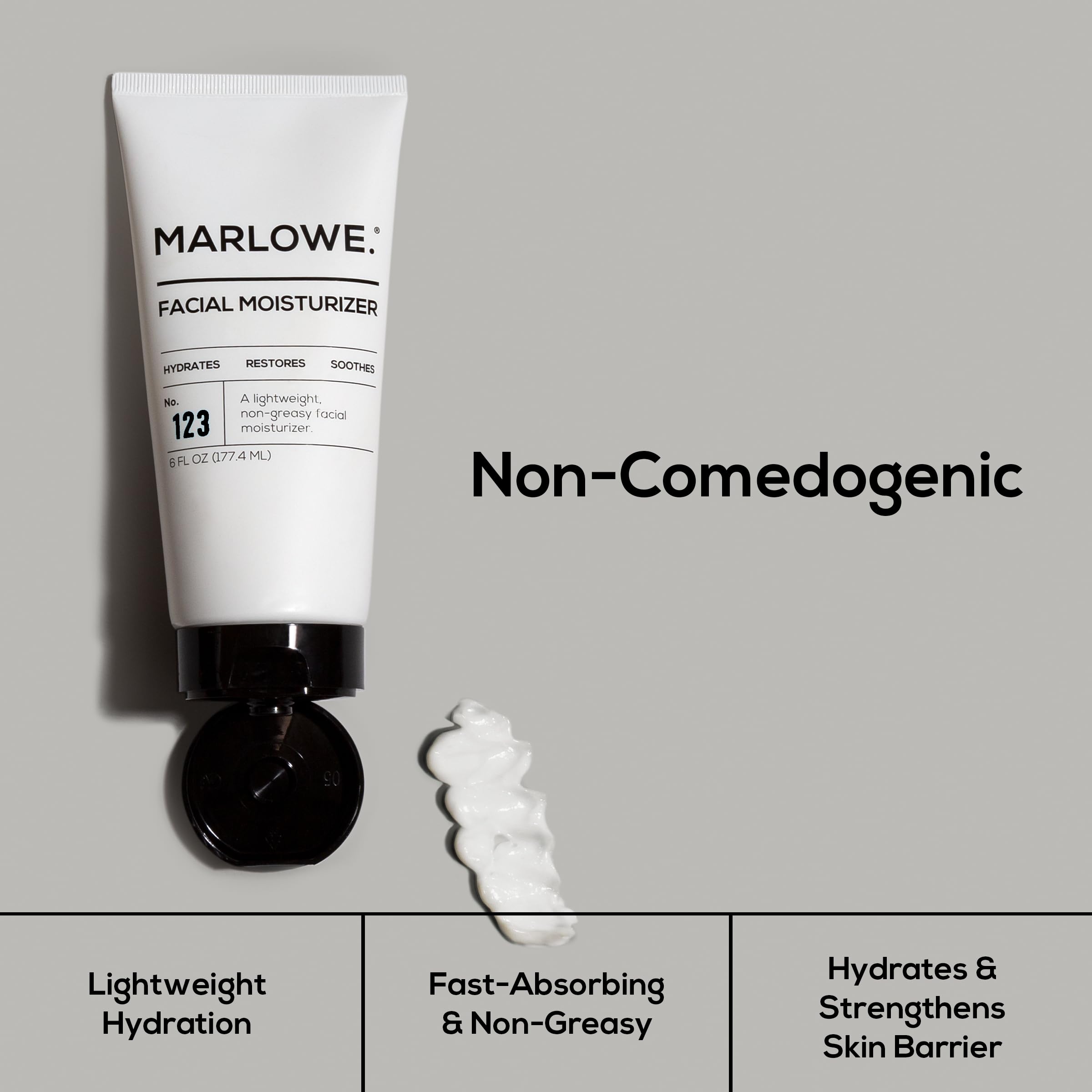 MARLOWE. No.123 scent aloe citrus woodsy; fresh fragrance for grooming rituals.
