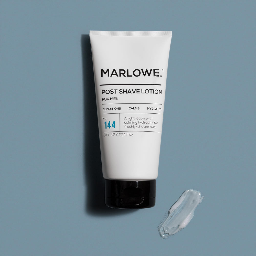 MARLOWE No.144 gift packaging suggests a ready holiday grooming gift