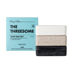 Marlowe Threesome Set packaging showcasing three-step grooming routine.