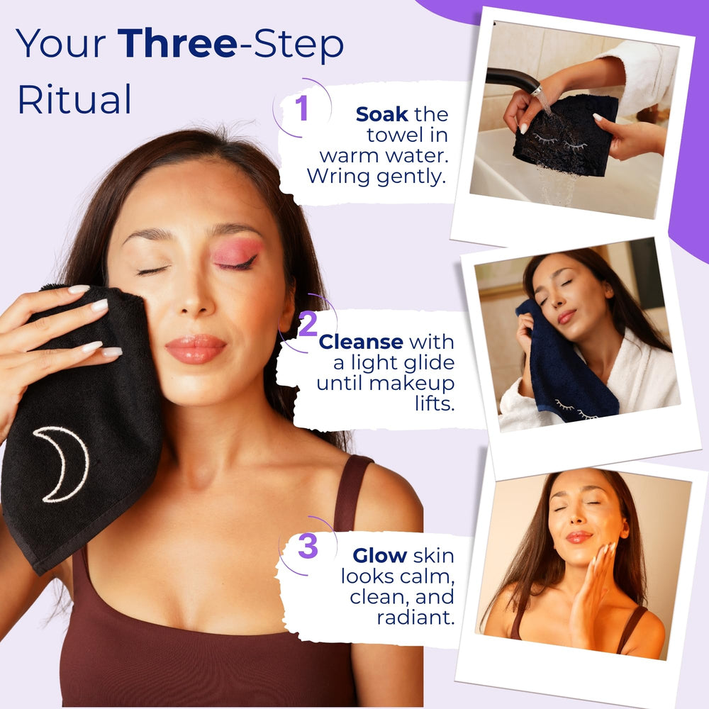 Marmaris Co washcloth absorbs makeup residue for a smoother post-cleanse routine
