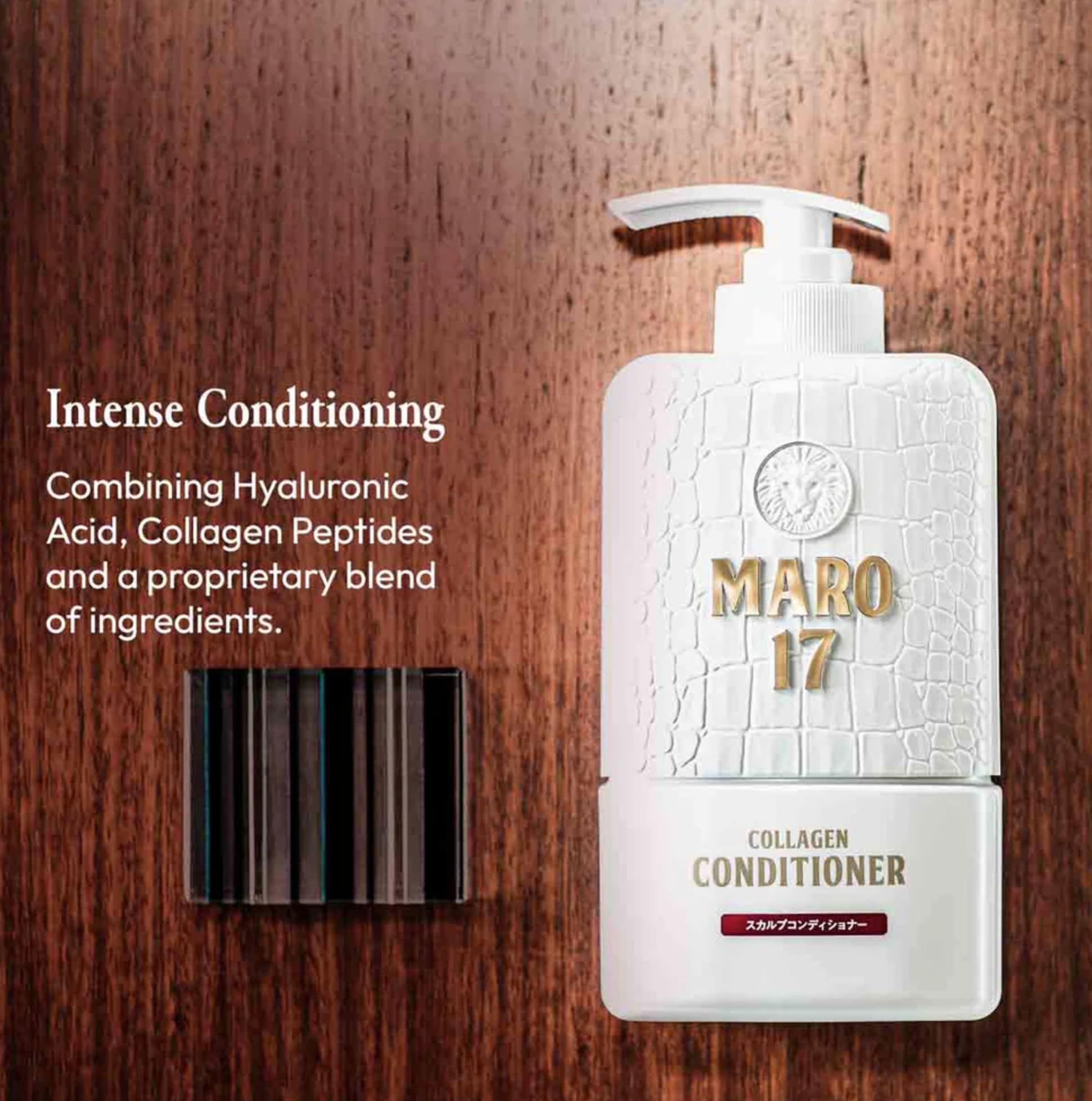 MARO17 conditioner being applied to promote scalp circulation.