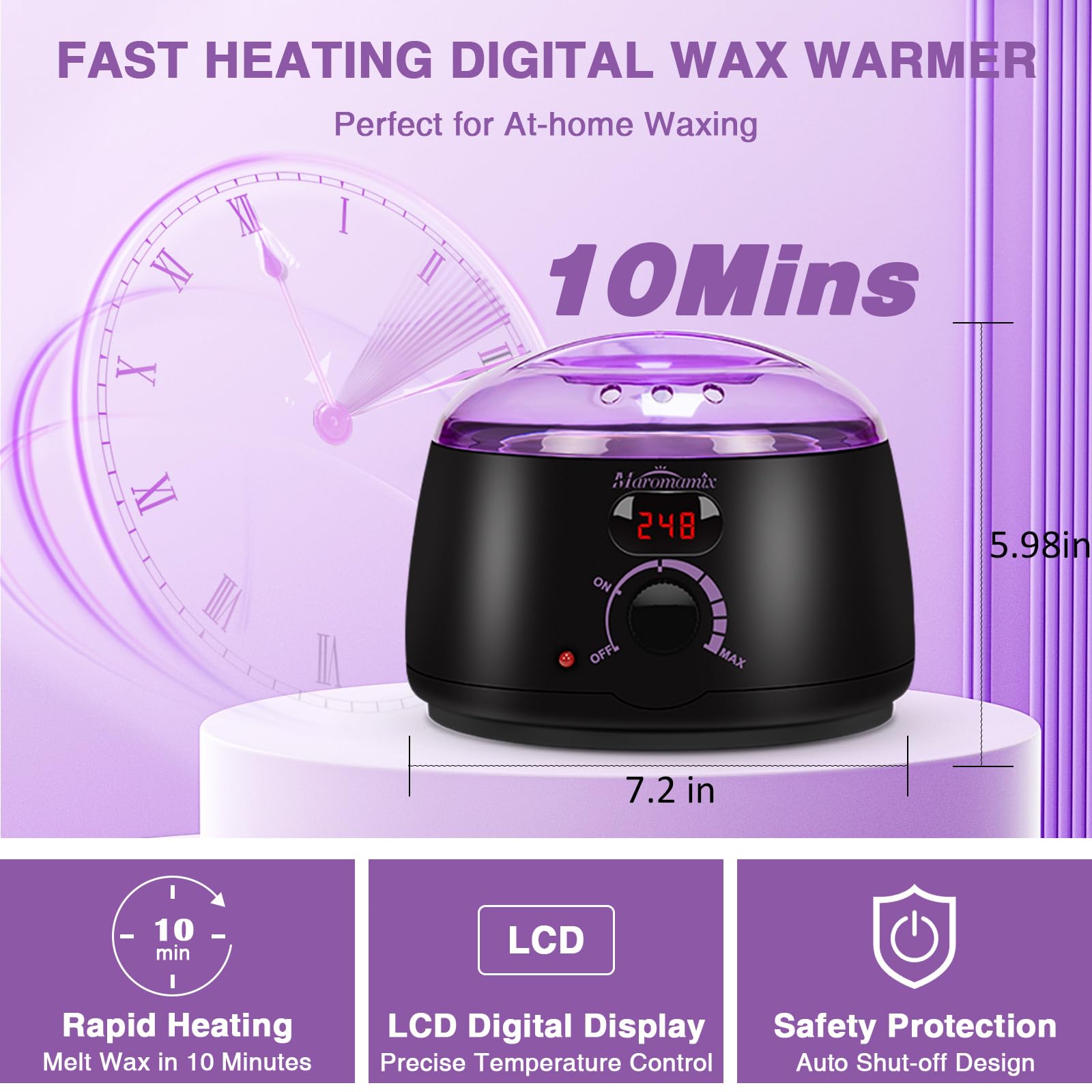 Maromamix silicone wax pot for smooth application and cleanup