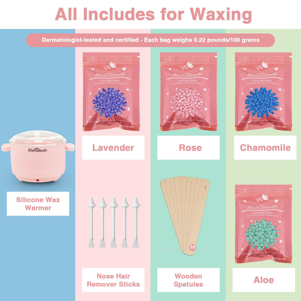 Maromamix waxing sticks kit suitable for precise eyebrow and facial use