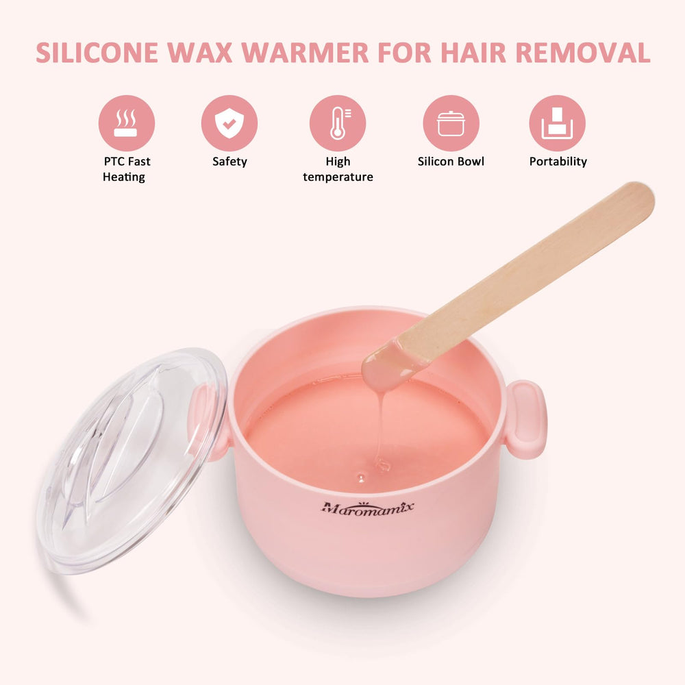 Maromamix silicone collapsible design for portable salon quality waxing anywhere