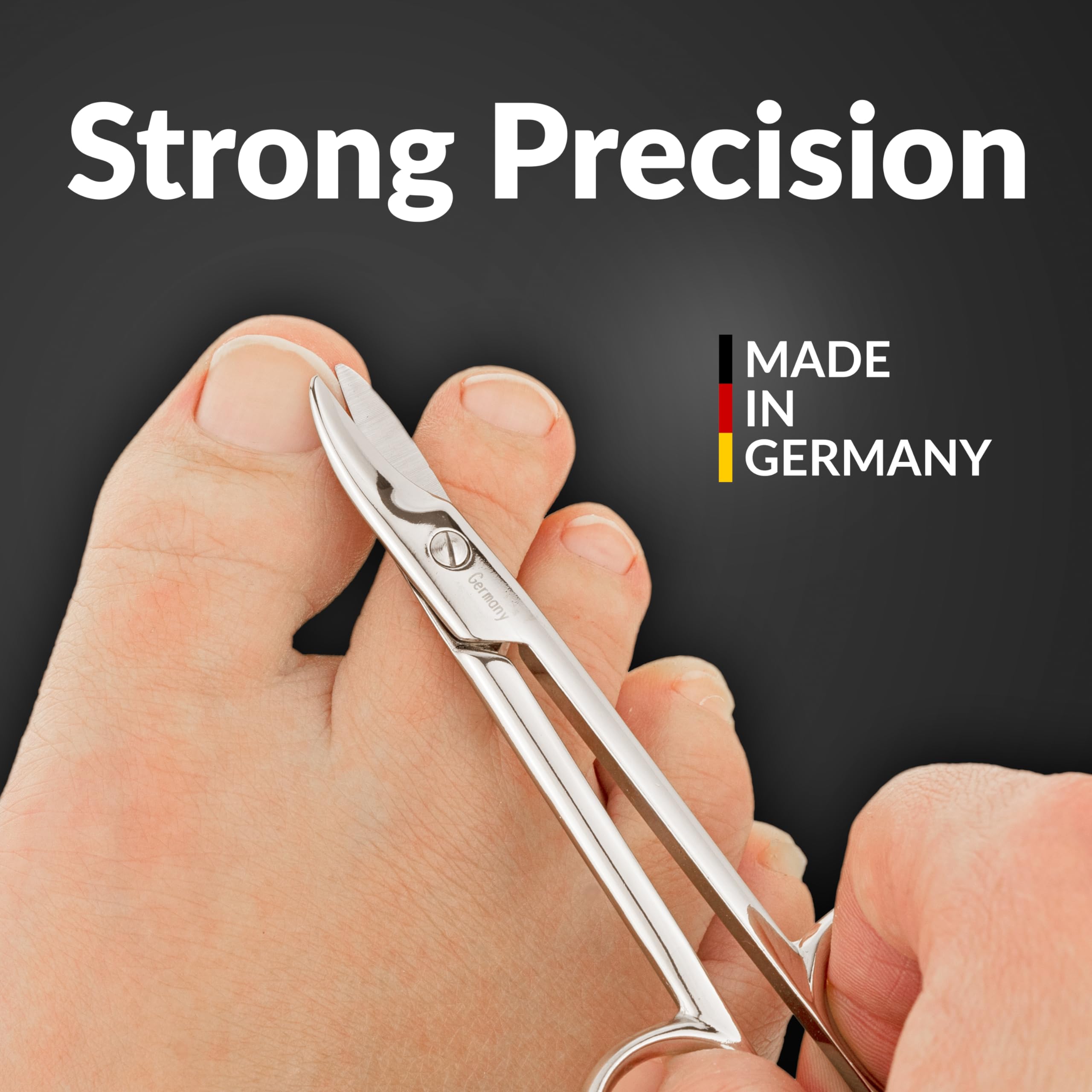 MarQus toenail scissors made in Germany with high-precision craftsmanship.