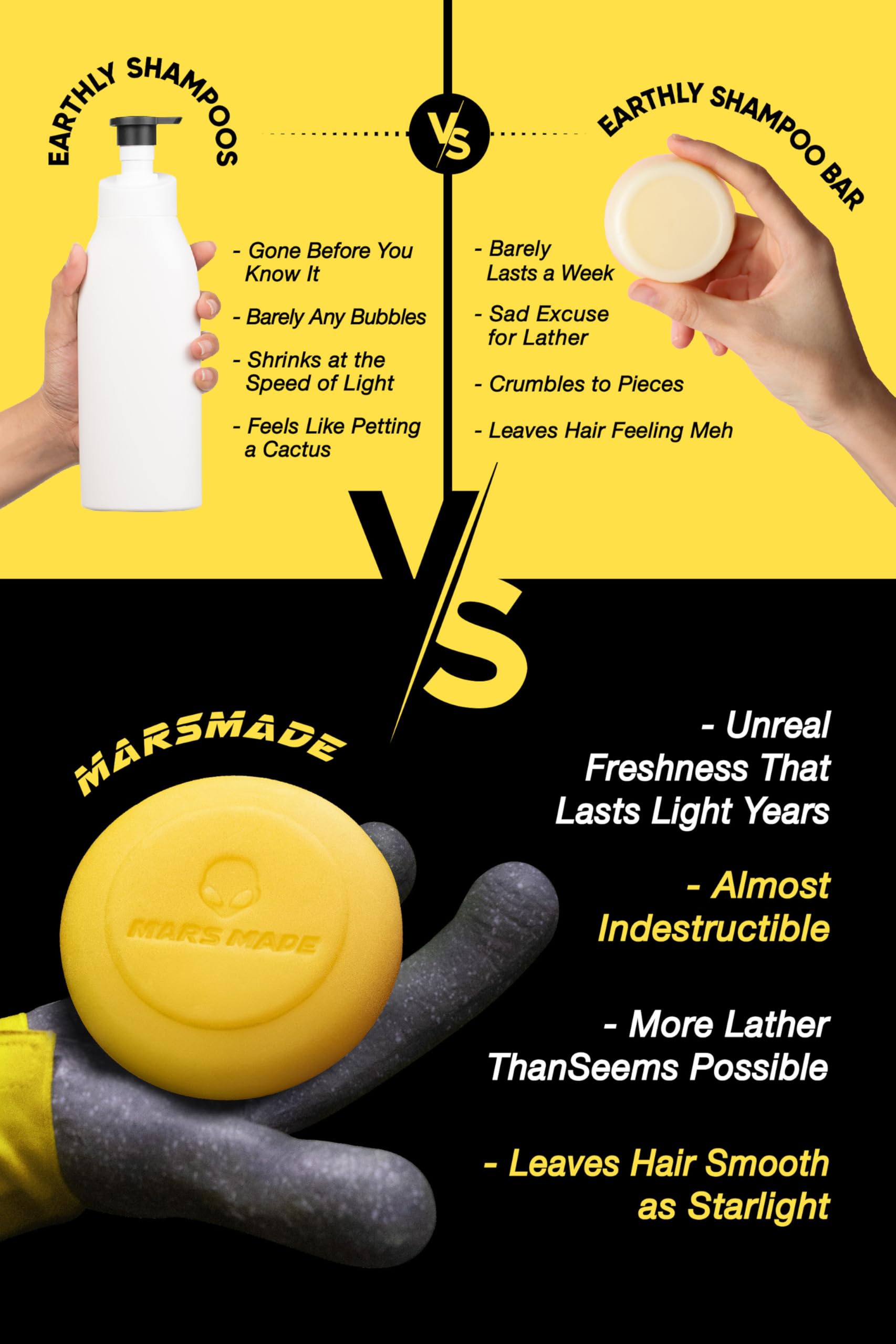 Mars Made bergamot scent close-up evokes spa-like aromatherapy during wash.