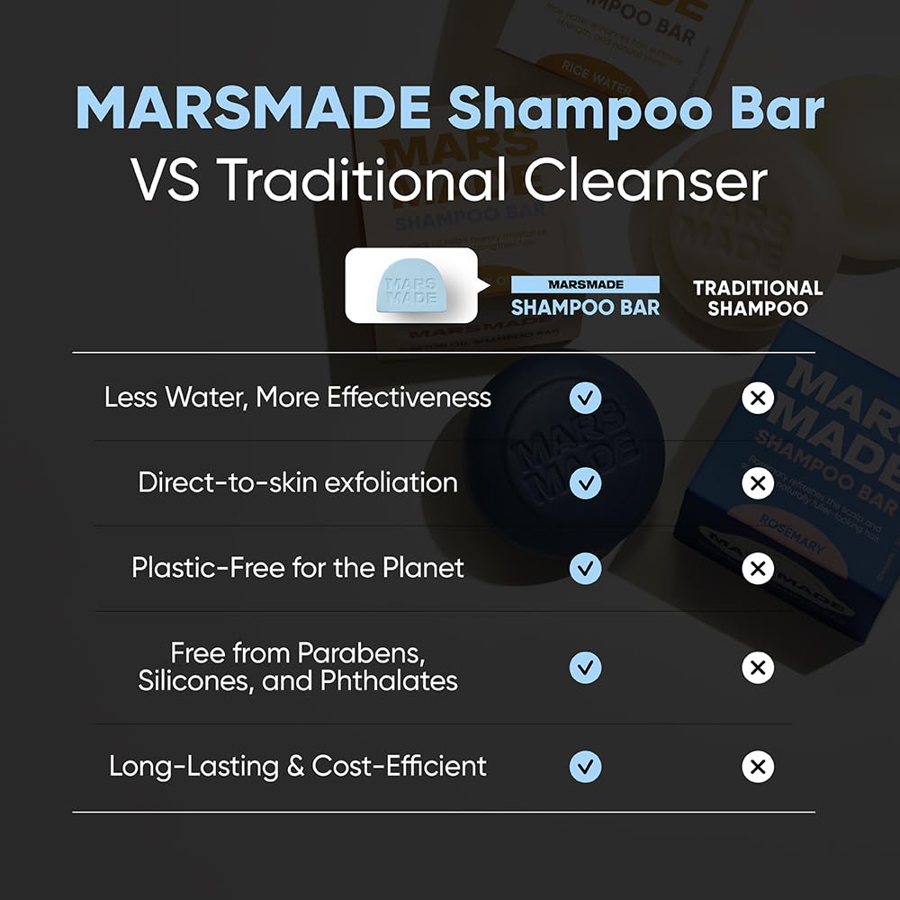 MARS MADE rosemary conditioner bar with gardenia extract for smooth hair