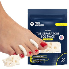 Mars Wellness premium foam toe separators in action for comfort.