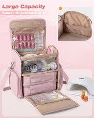 Marscamd nail polish organizer bottom storage keeps decorations visible and accessible.