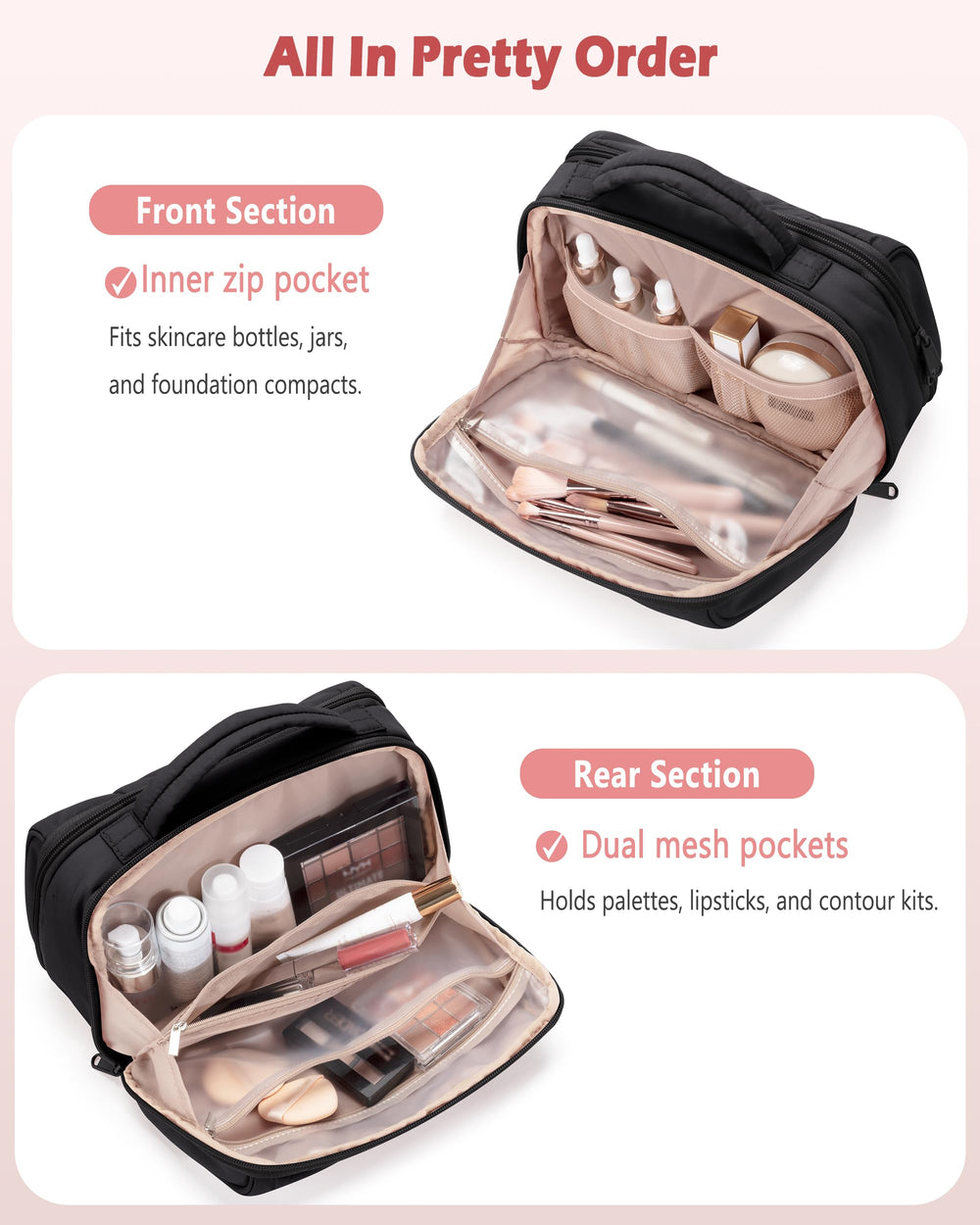 Marscamd organized interior with mesh and zip pockets for tidy items