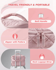 Marscamd Quilted Nail Polish Organizer Bag nail-art pocket keeps brushes secured.