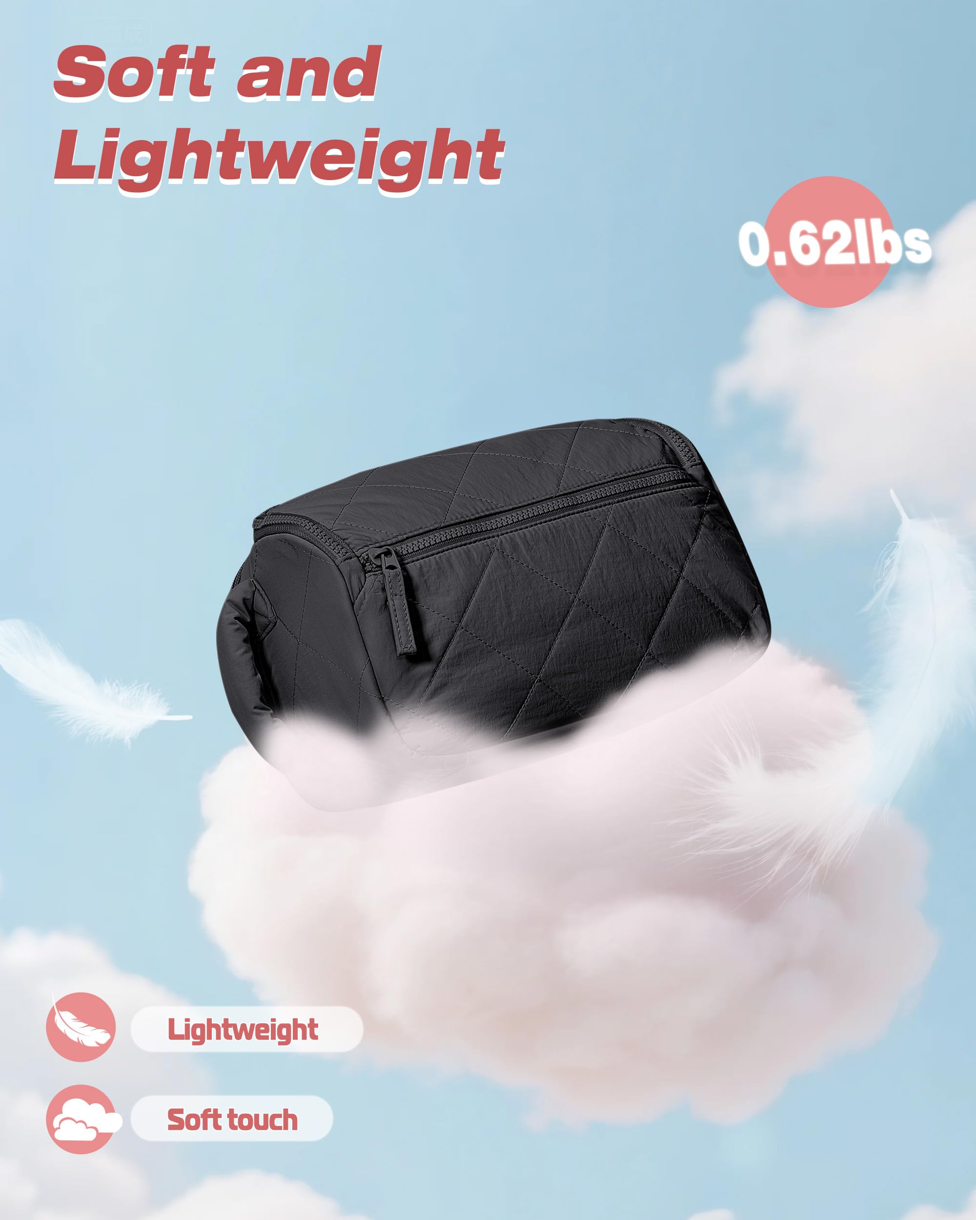 Marscamd travel bag is lightweight and portable with a soft handle for easy carry.