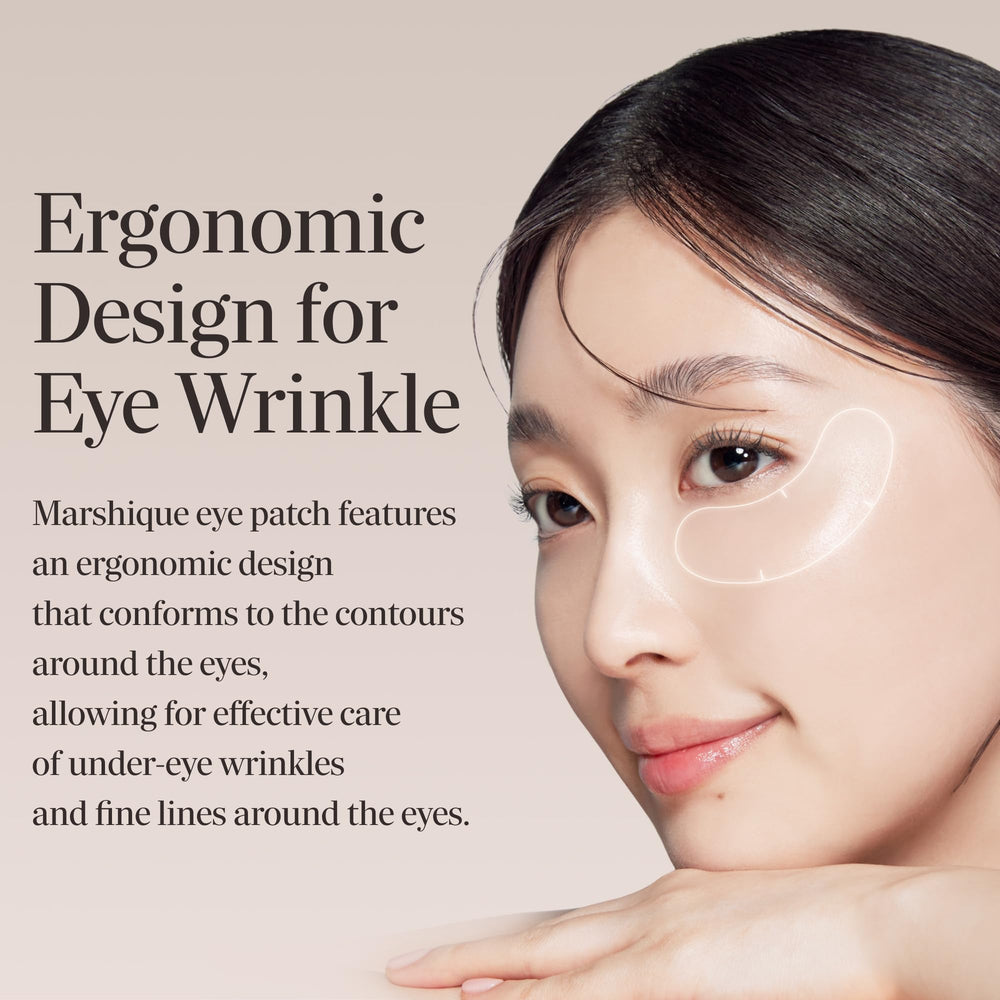 Marshique hydrogel eye patches after use create a refreshed awake look.