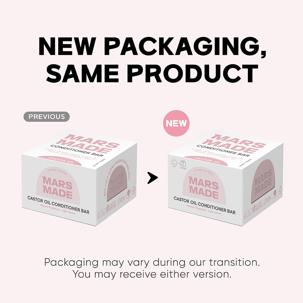 MARS MADE conditioner bar packaging highlights zero-waste approach for eco-conscious users.