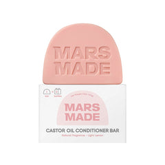 MARS MADE Castor Oil Conditioner Bar unwrapped for easy grab-and-go nourishment.
