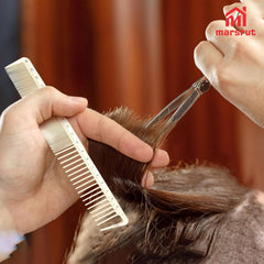 Marsrut two-part beige design enables versatile styling from sectioning to cutting.