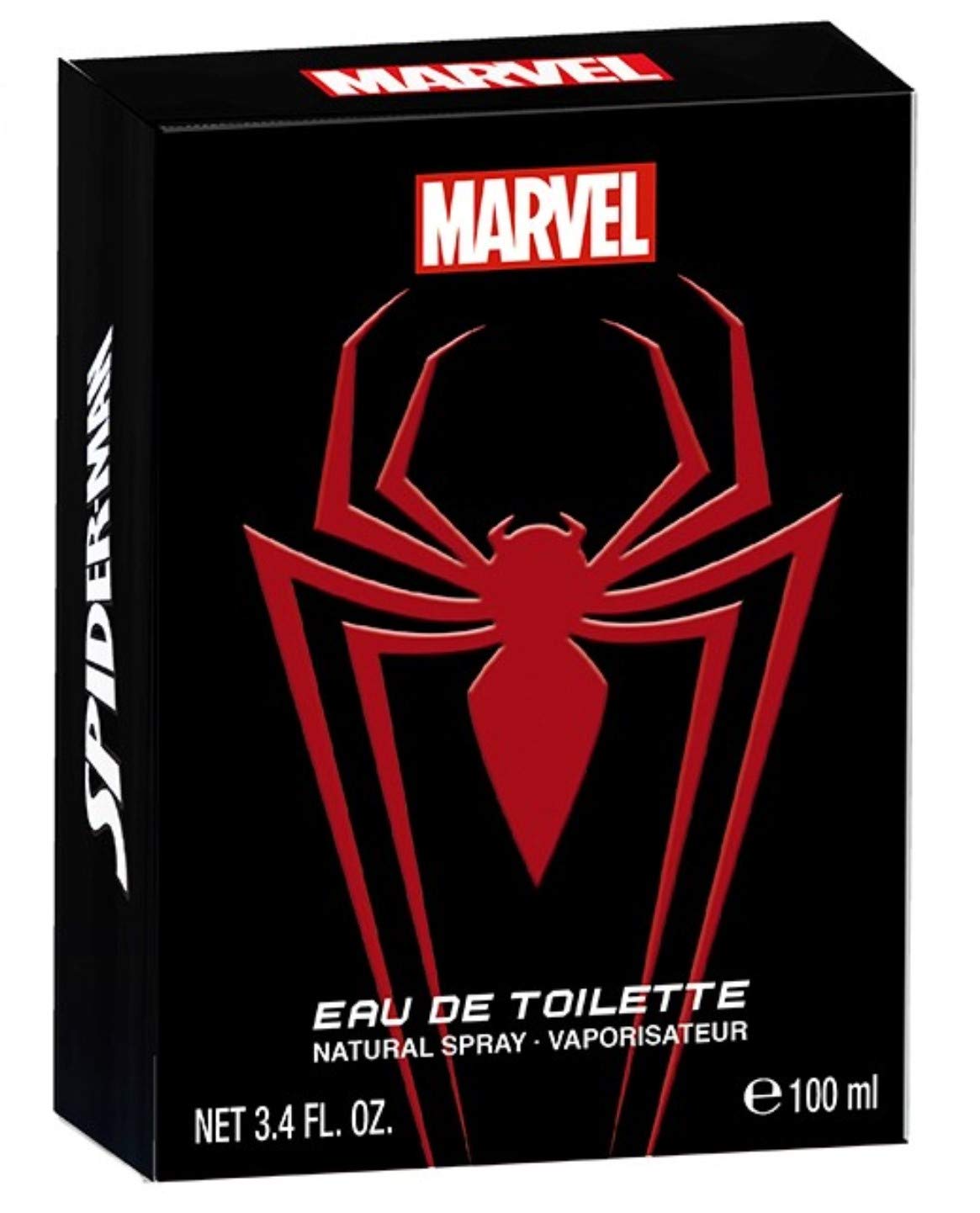 Marvel Spider-Man for Men hero emblem emphasizes bold style for casual outings.