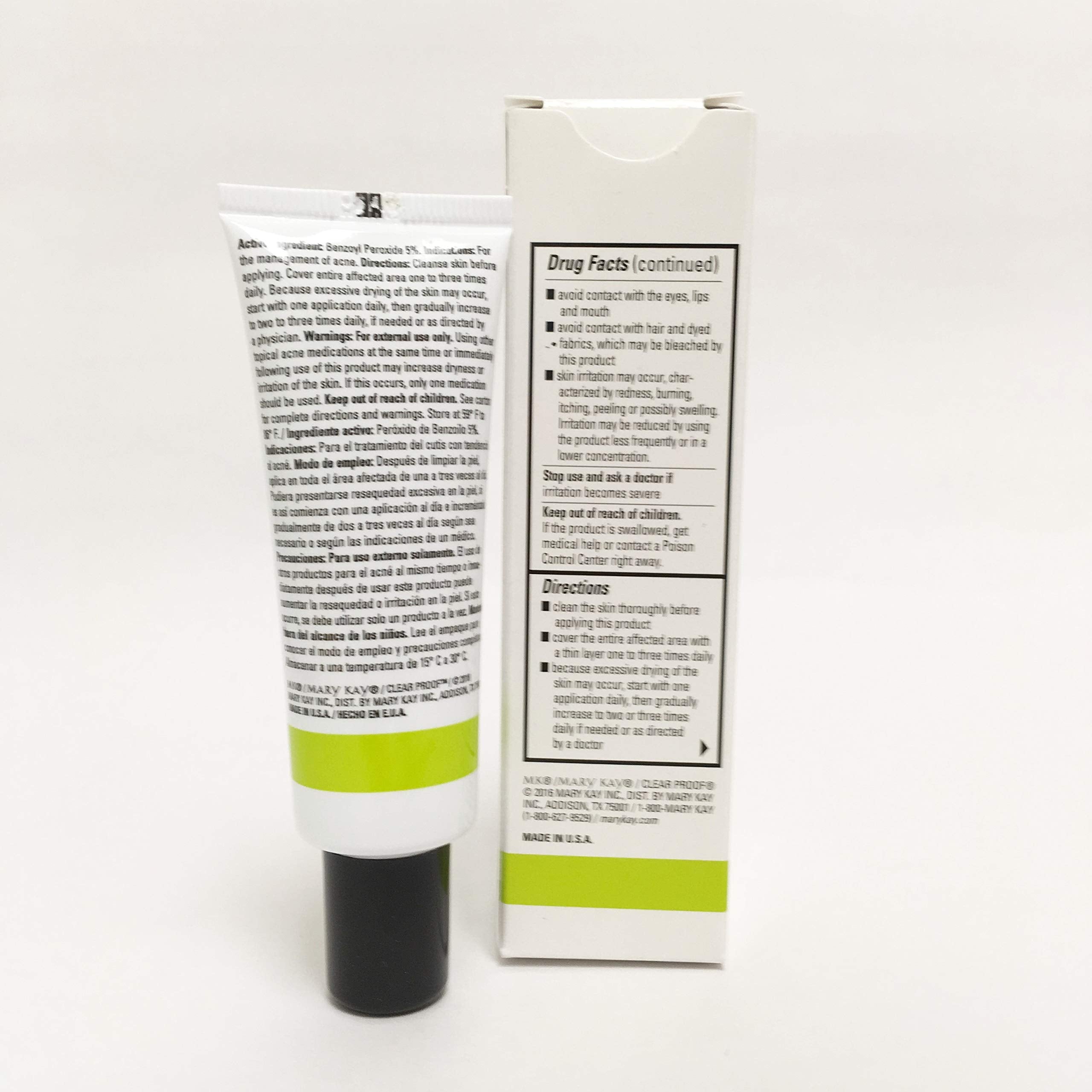 Mary Kay ClearProof acne gel application bottle supports daily skincare routines.