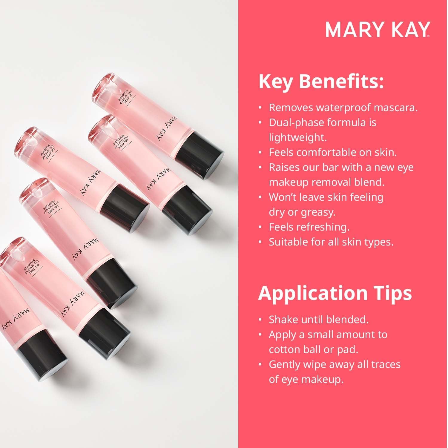 Mary Kay packaging uses PCR materials, supporting sustainable, recyclable packaging.