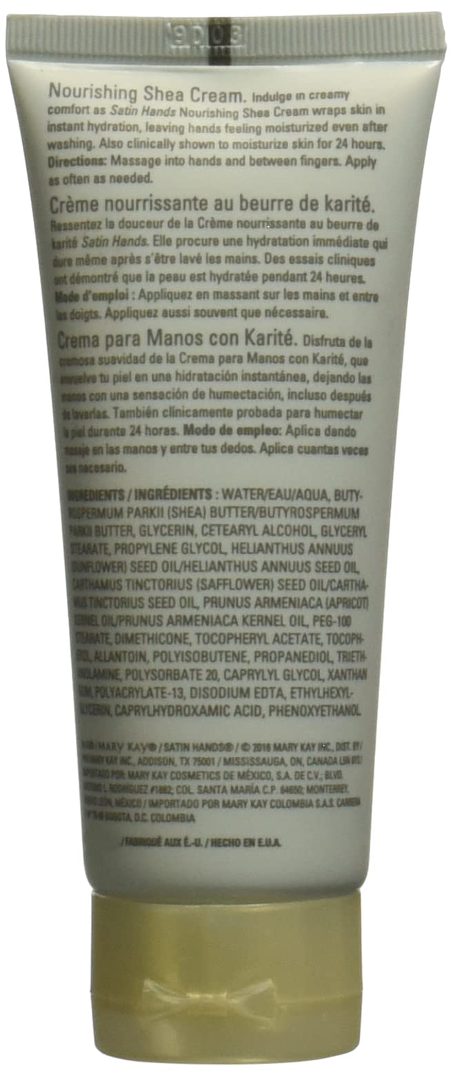 Mary Kay Satin Hands hand application shot demonstrates quick-absorbing hydration.