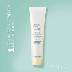Mary Kay Satin Hands packaging closeup emphasizes sealed freshness.