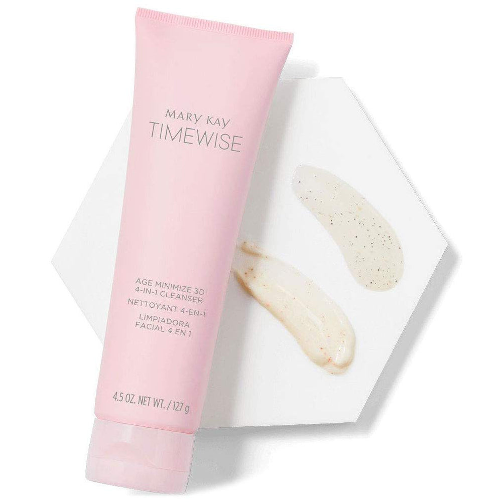Mary Kay TimeWise 3D Cleanser application shows skin prep after cleansing for next steps.