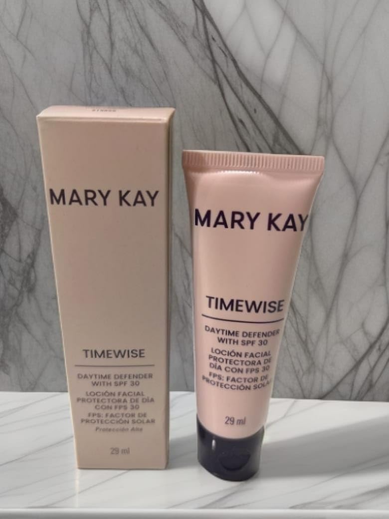 Mary Kay Timewise Daytime SPF 30 application for outdoor errands.