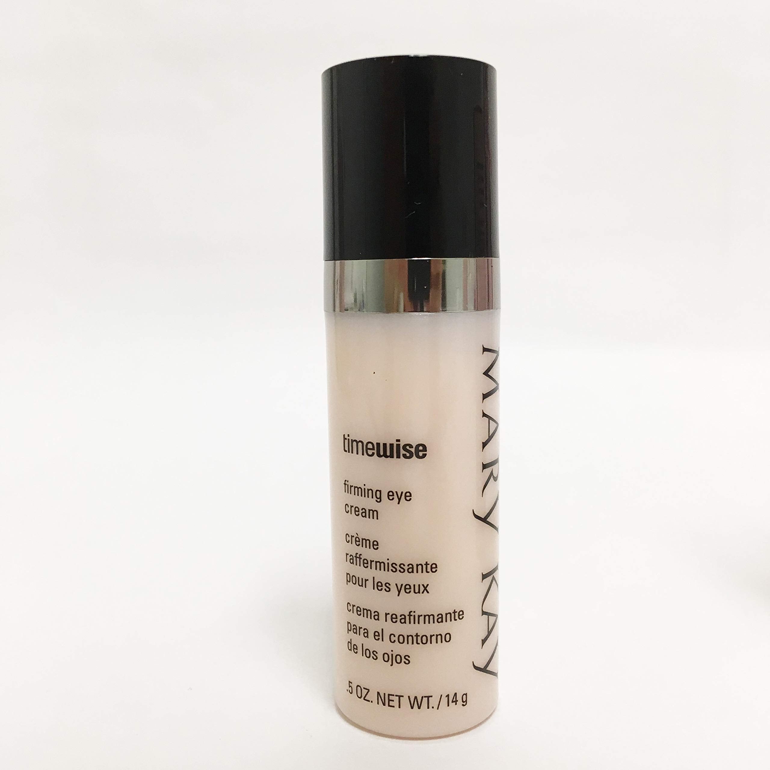 Mary Kay TimeWise Anti-Aging Eye Cream tube close-up highlighting hydrating and firming benefits for the eye area.