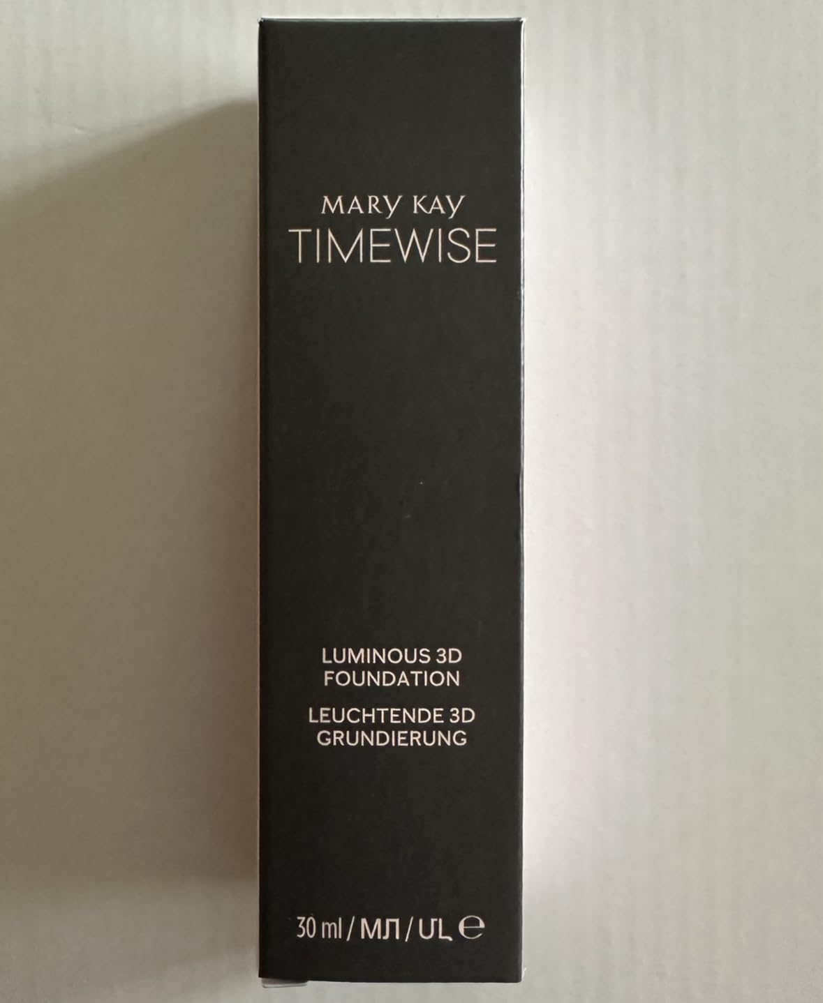 Application of Mary Kay TimeWise Luminous 3D foundation with brush for blendable coverage