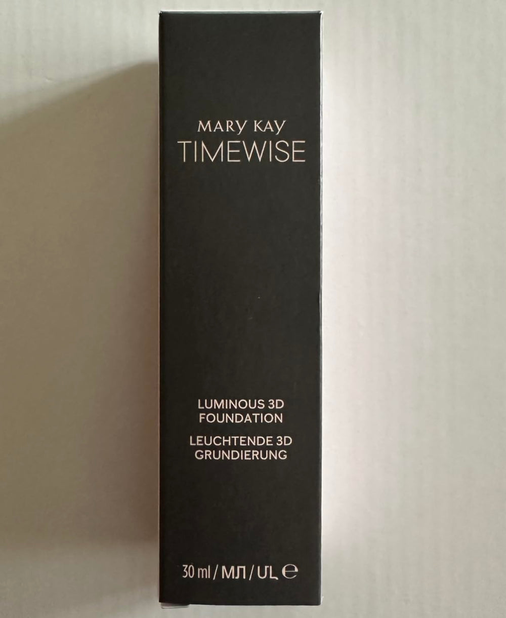 Application of Mary Kay TimeWise Luminous 3D foundation with brush for blendable coverage
