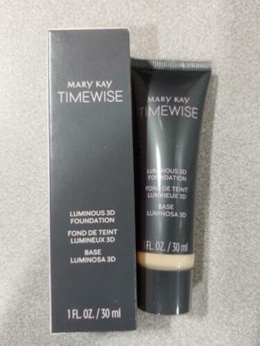 Mary Kay TimeWise Luminous 3D Foundation Ivory N160 swatches on skin showing seamless blend.
