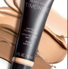 Mary Kay TimeWise Matte 3D Foundation Ivory C110 packaging with shade indicator for everyday wear.