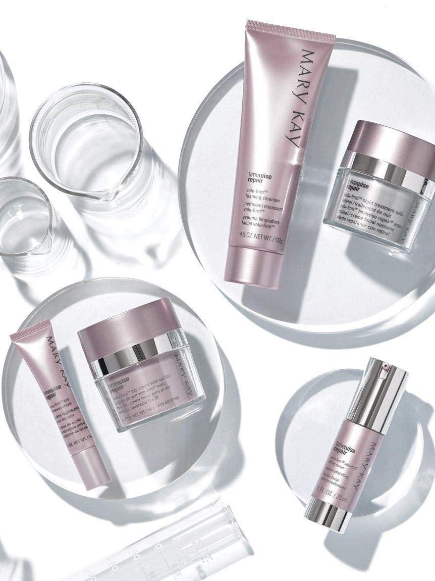 Mary Kay TimeWise Repair Volu-Firm Eye Renewal Cream texture swirl showing rich moisture