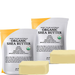 Mary Tylor Naturals Shea Butter 2 lb block provides deep hydration for hair and skin.